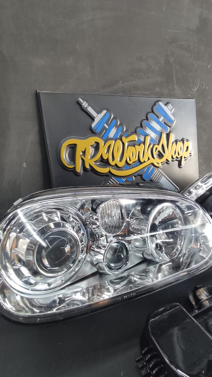 Faros E-Code Cromo con Niebla Golf GTI Mk4 R32 Euro | Depo