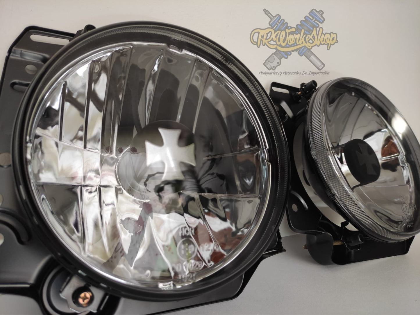 Faros Principales VW Golf Mk2 Smoke Iron Cross (2 Pzas) | JOM
