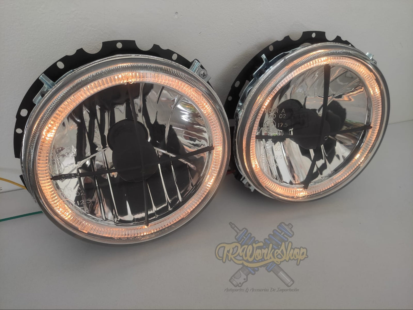 Faros Frontales VW Caribe Caddy MK1 Ojo de Ángel - Depo