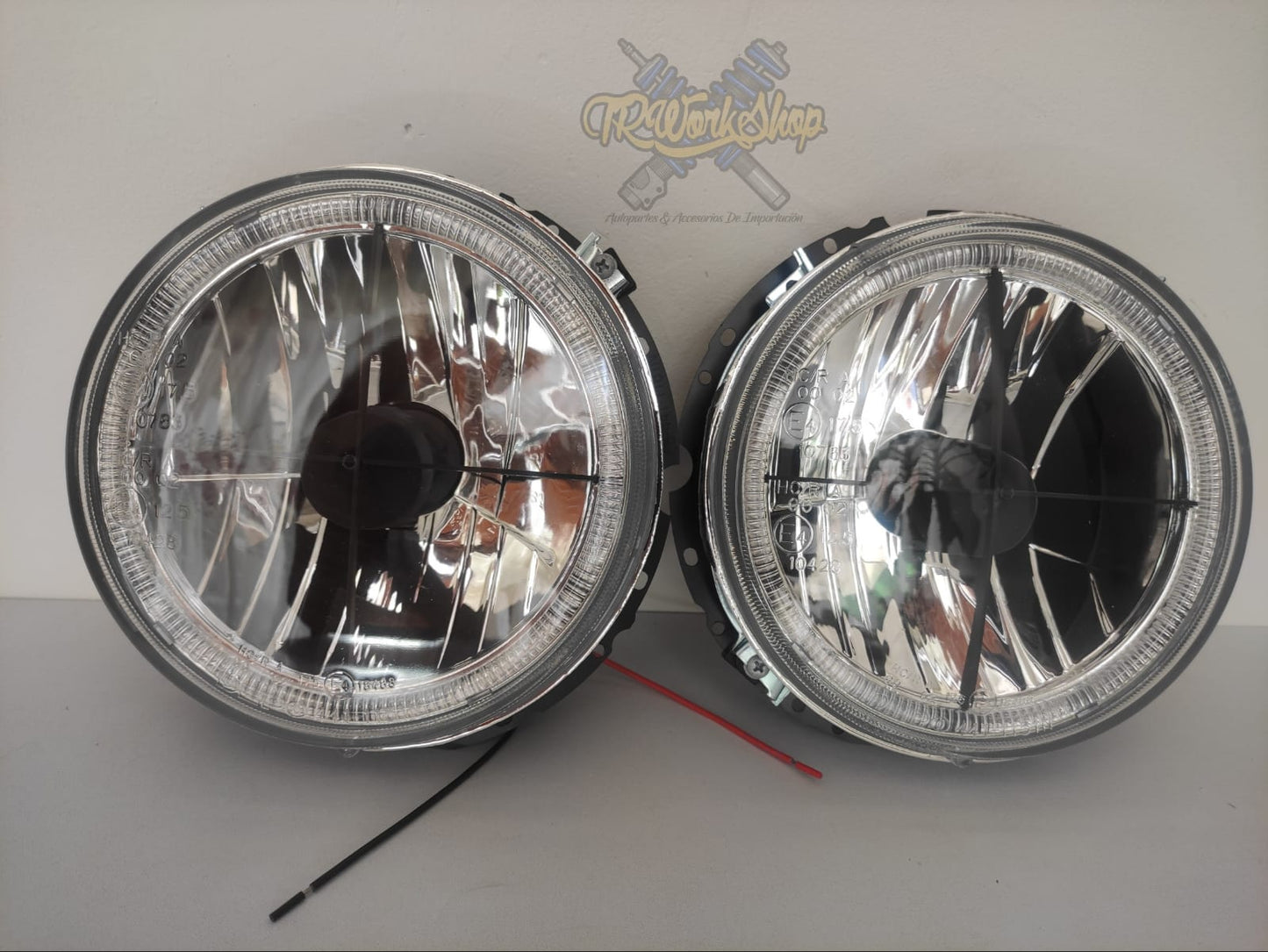 Faros Frontales VW Caribe Caddy MK1 Ojo de Ángel - Depo