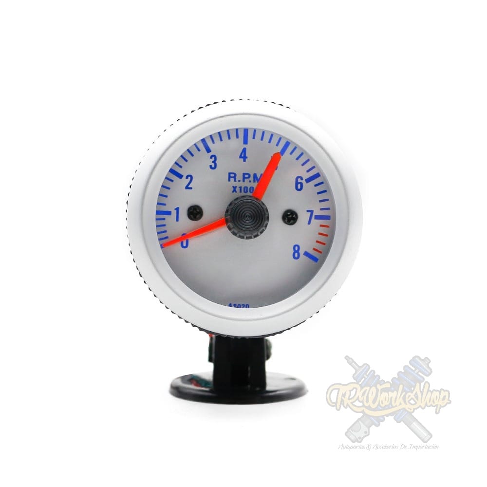 Tacómetro Universal Plata 52mm | 4, 6 y 8 Cilindros | Incluye Pod | TRWS