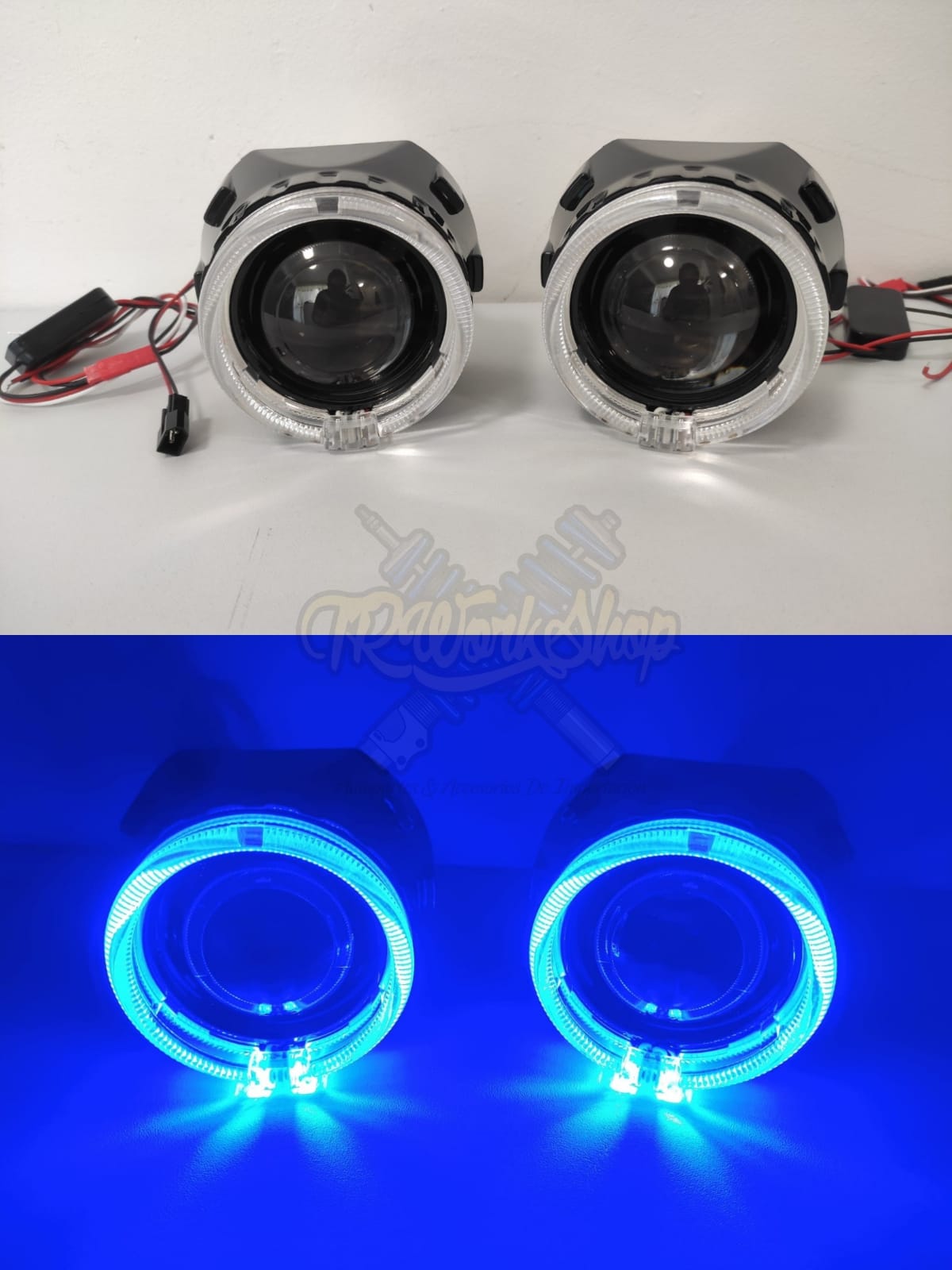 Proyectores Ojo de Ángel para Faro H4 y H7 Lupas Retrofit