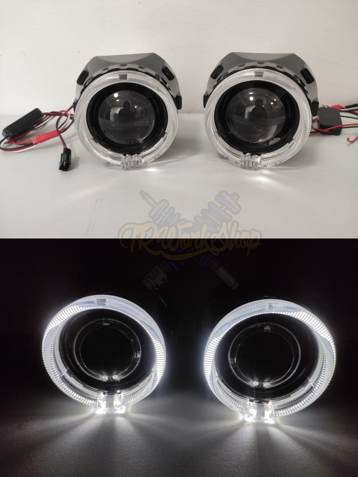 Proyectores Ojo de Ángel para Faro H4 y H7 Lupas Retrofit