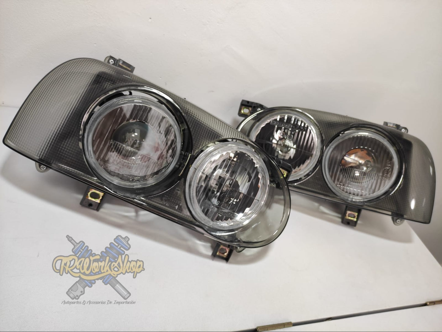 Faros Smoke VW Golf VR6 GTI Cabrio MK3 A3 Dual Round (2 Pzas) - TYC
