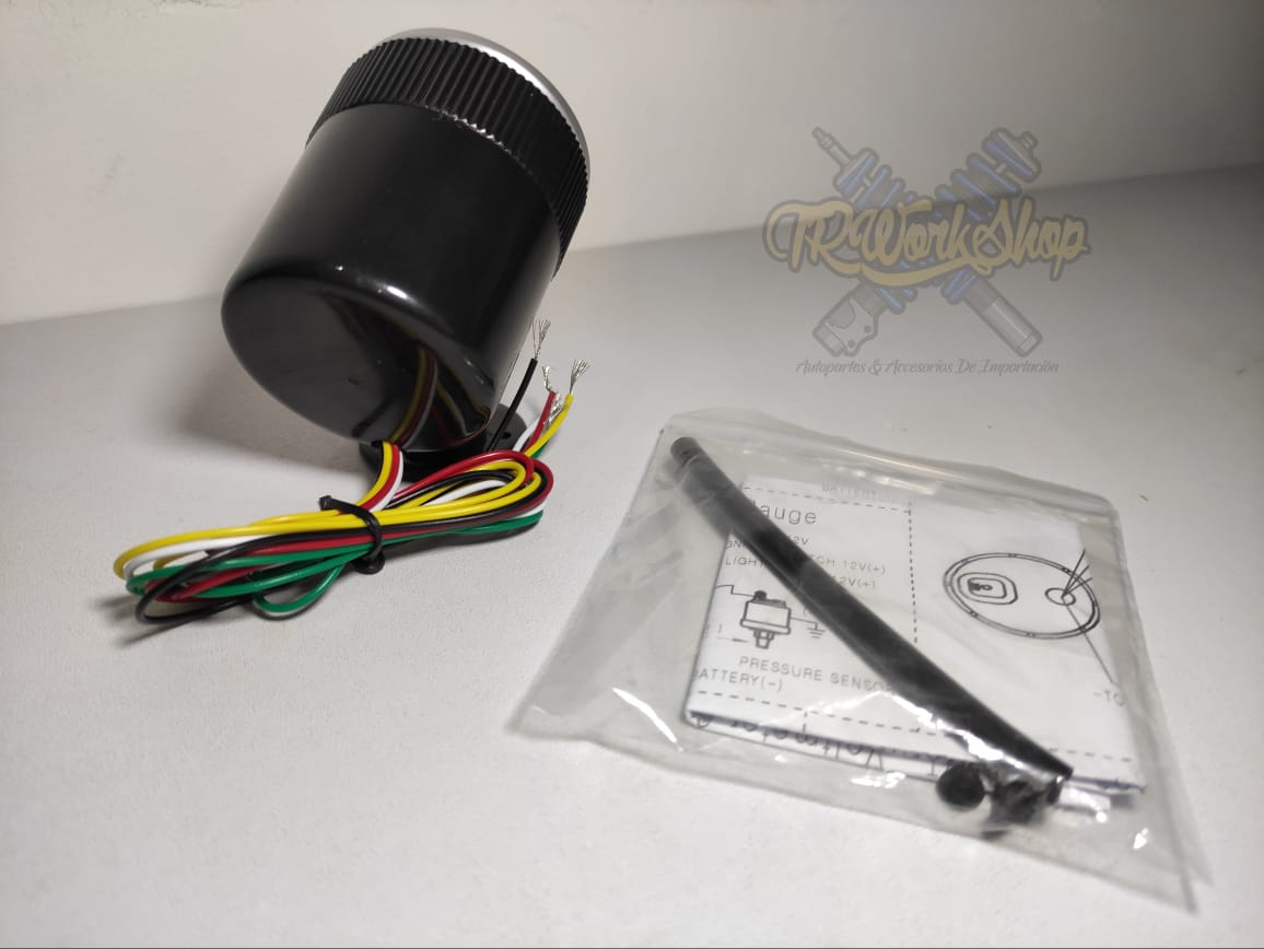 Tacómetro Universal Plata 52mm | 4, 6 y 8 Cilindros | Incluye Pod | TRWS