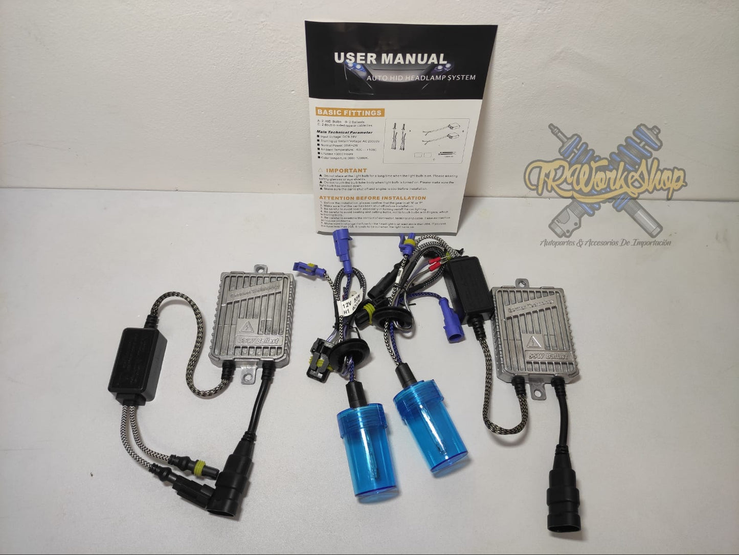 Kit de Xenón H1 55W AC Fast Start | 6000K | Retrofit | TRWS K6 | Alta Potencia