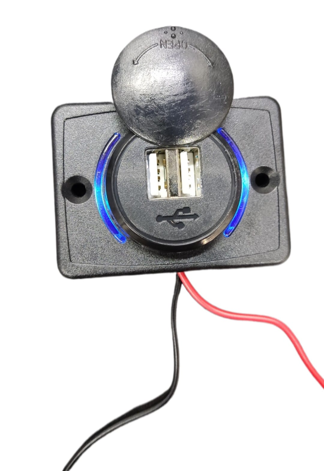 10 Pzs Cargador USB Iluminado Doble 12V-24V Para Auto y Bus | TRWS