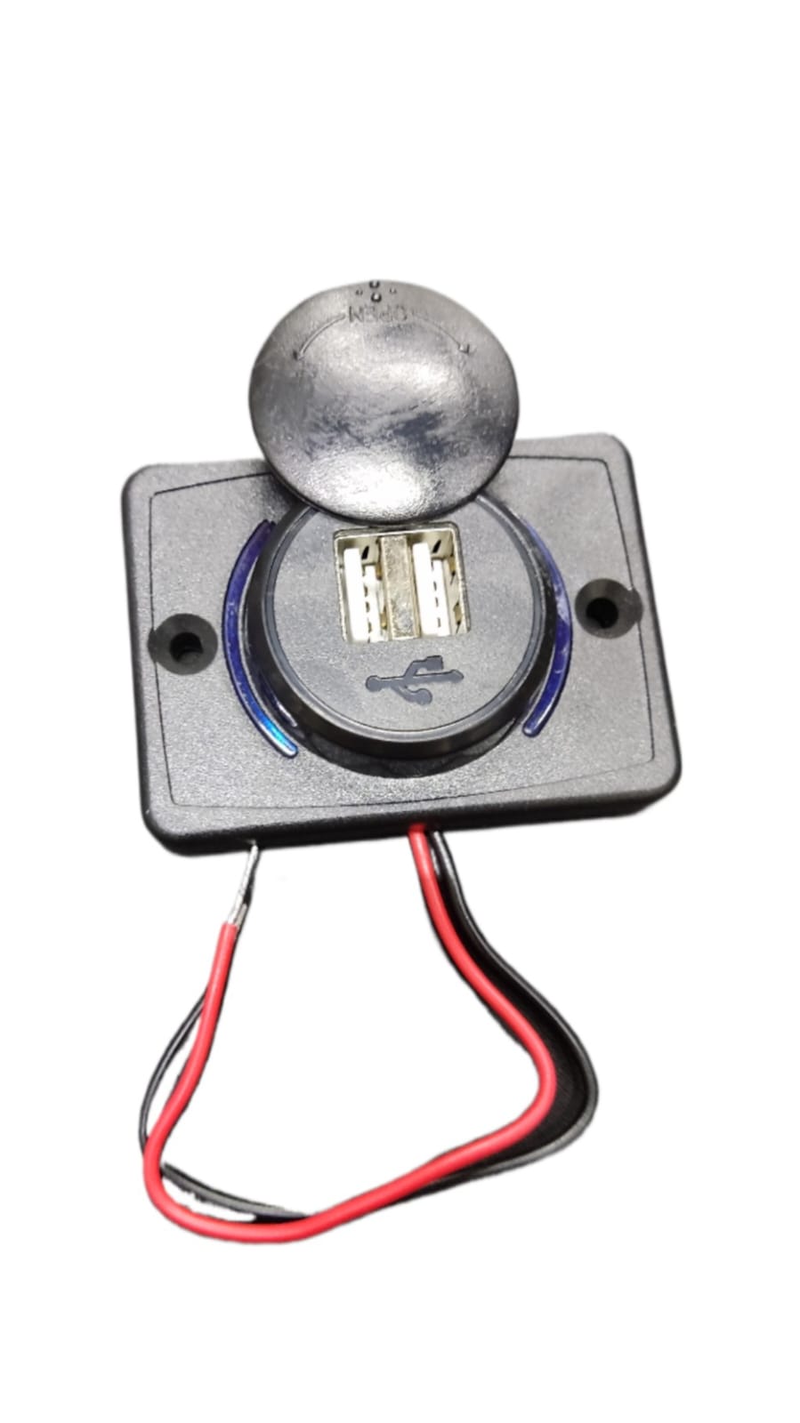 10 Pzs Cargador USB Iluminado Doble 12V-24V Para Auto y Bus | TRWS