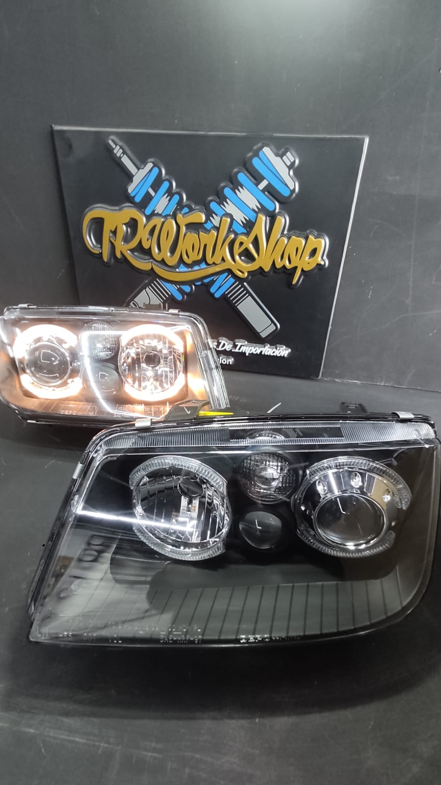Faros Jetta A4 Mk4 Aro de Ángel Import Ecode – Depo