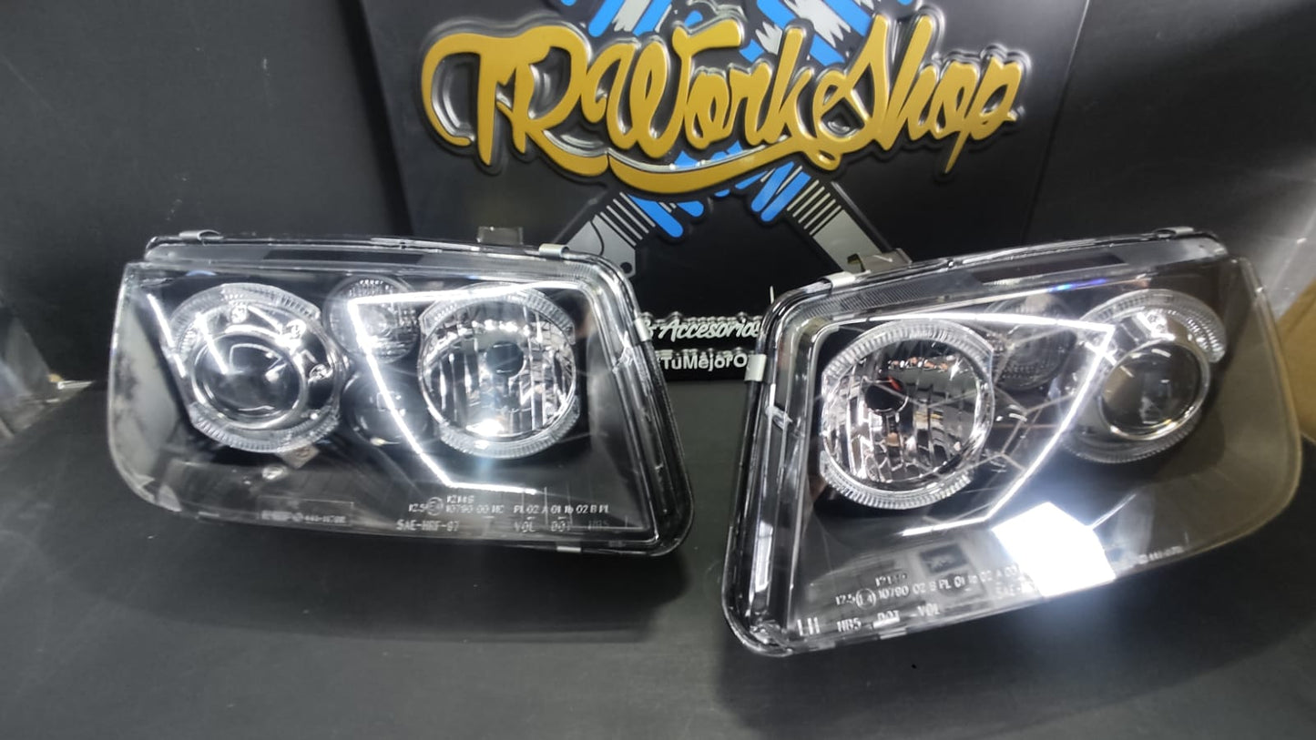 Faros Jetta A4 Mk4 Aro de Ángel Import Ecode – Depo
