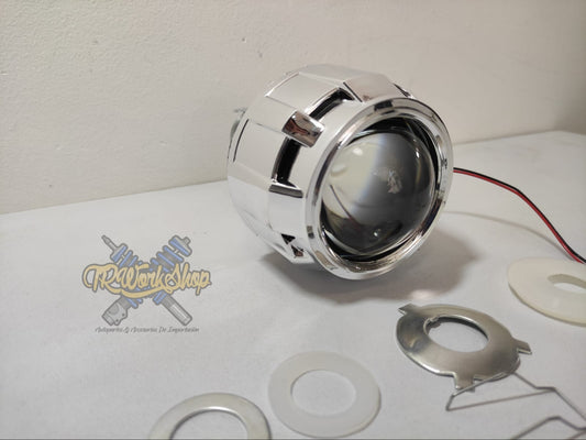 Proyector 2.5” Bi-Xenón para Faro H4 y H7 | 1 Pieza | Lupa Retrofit Universal | TRWS