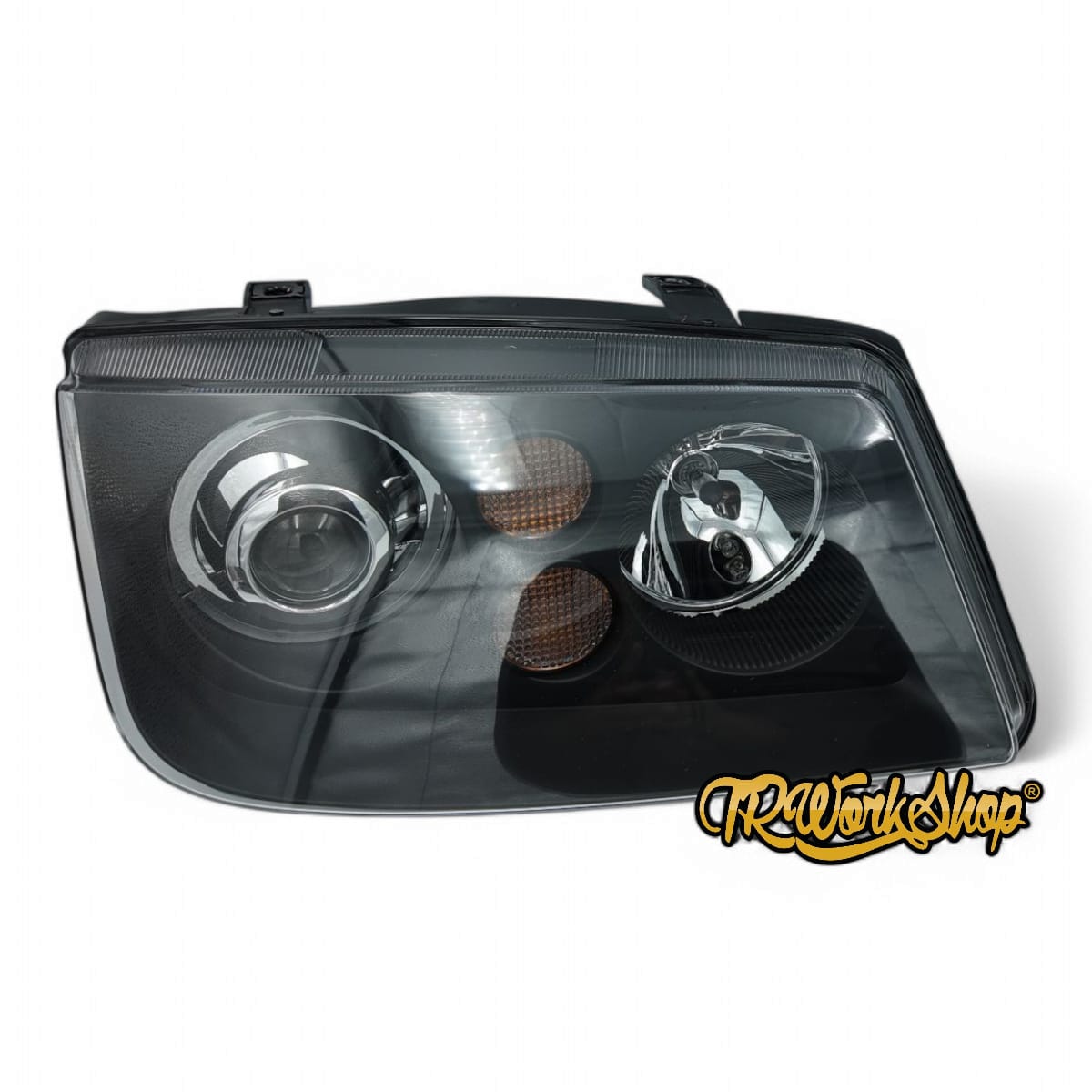 Faros VW Jetta A4 Mk4 Bora Tipo R-Line Chrome & Black Euro Style (Par) | Depo