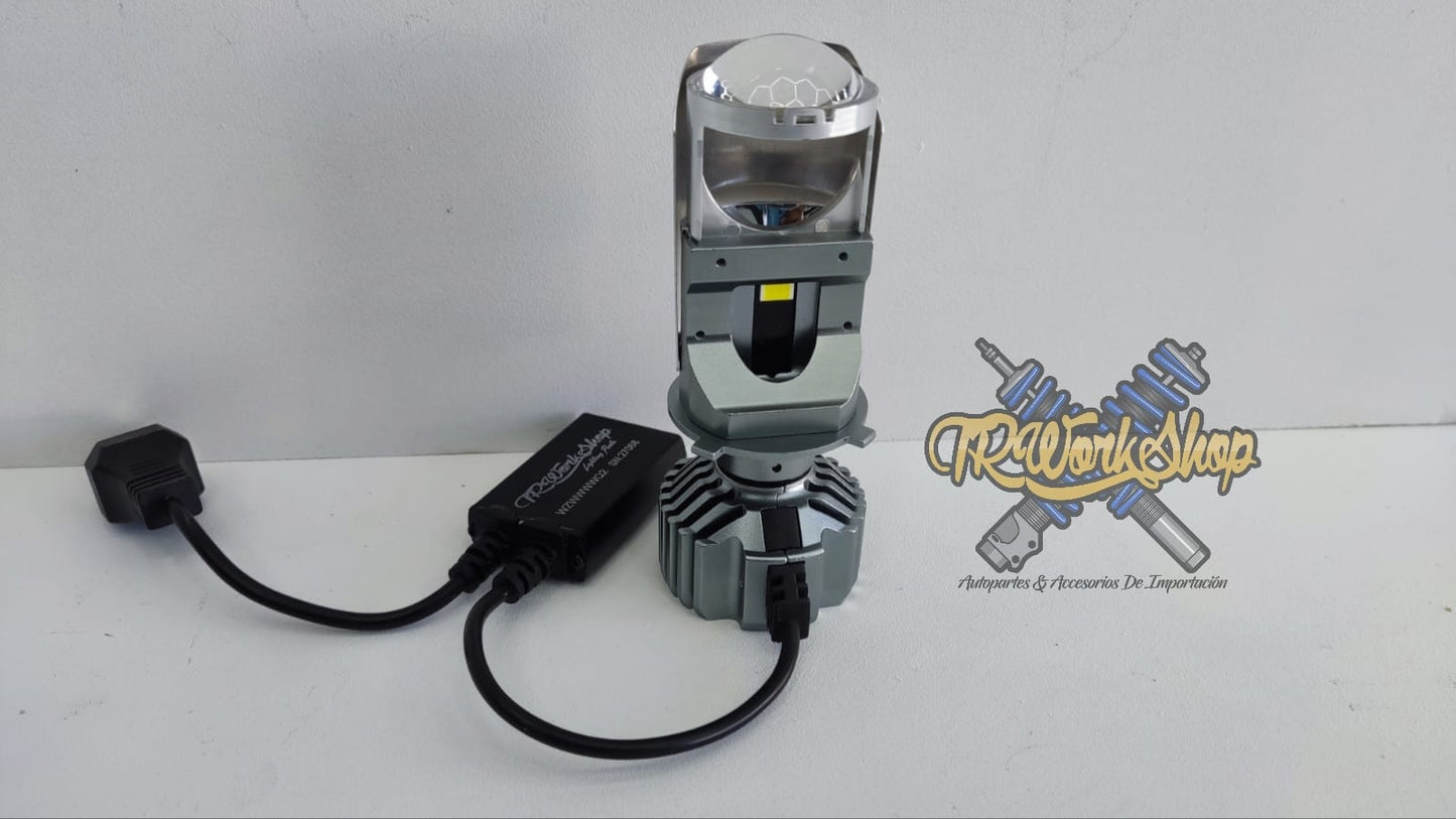 LED H4 Mini Proyector Motocicleta 6000K | Canbus Alta Calidad