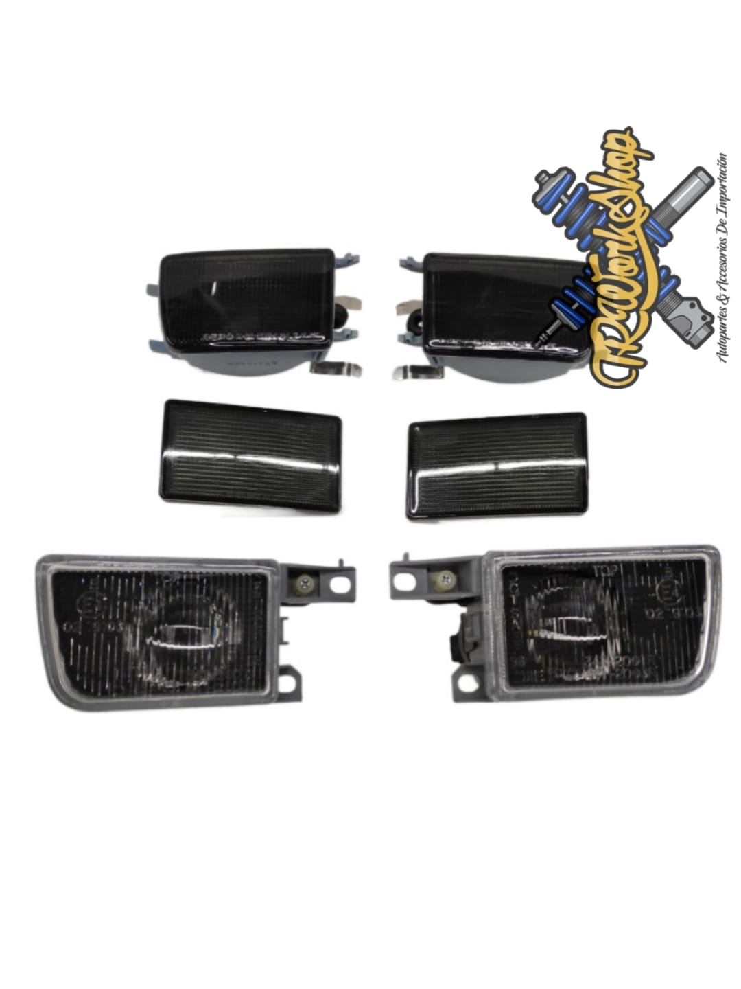 Faros de Niebla Smoke Jetta, Golf, Cabrio A3 Mk3 – Set Completo (6 Piezas) | Depo