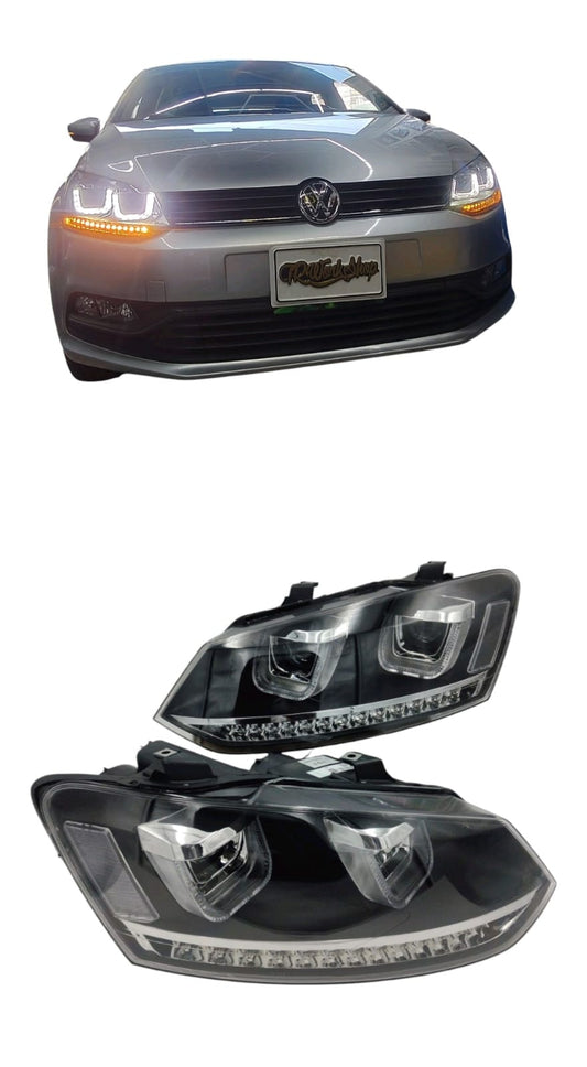 Faros VW Polo GTI Vento 2013-2022 Tipo Herradura DLR Import