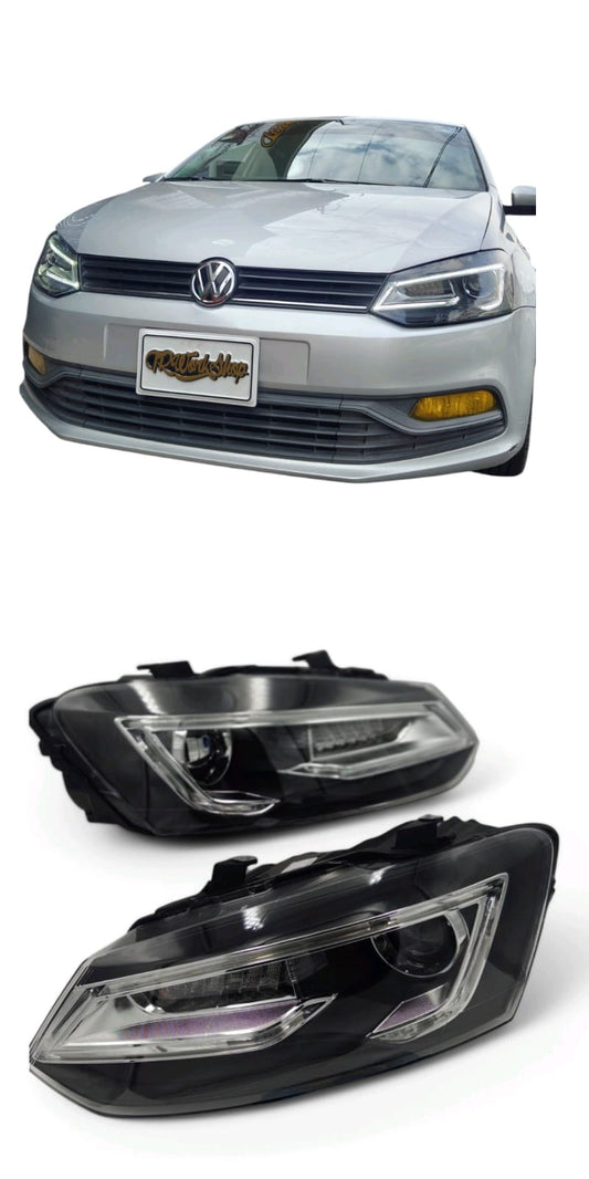 Faros VW Polo Vento 2013-2022 DLR Secuencial Vland Import