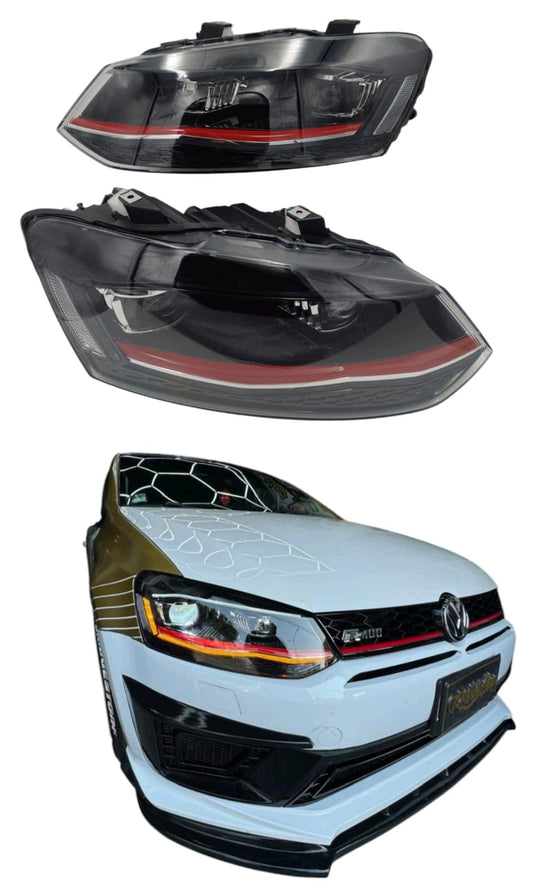 Faros VW Polo Vento 2013-2022 Redline Secuencial DLR | Importados