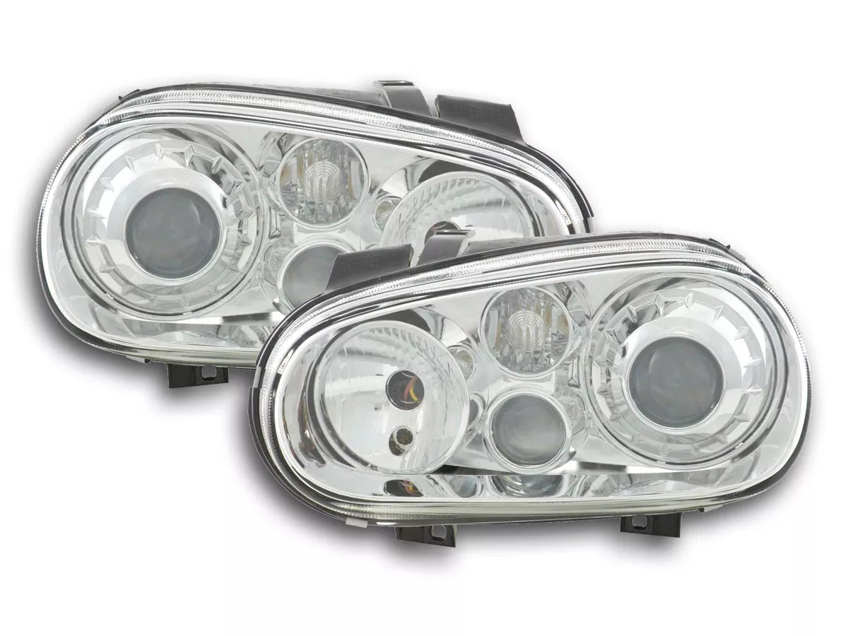 Faros E-Code Cromo con Niebla Golf GTI Mk4 R32 Euro | Depo